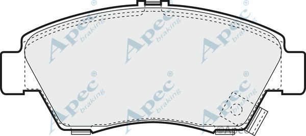 APEC BRAKING Piduriklotsi komplekt,ketaspidur PAD815